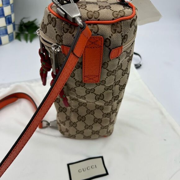 Unisex Gucci, X Northface, GG monogram canvas, shoulder bag made in Italy - Picture 5 of 12